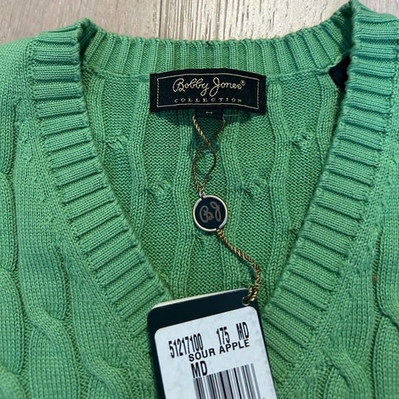 NWT Bobby Jones Collection Green Vest Size M Preppy ~ Colorful! - Picture 2 of 3